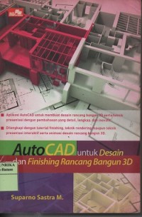 Autocad untuk desain dan finishing rancang bangun 3D