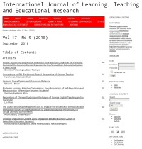 International journal of learning, teaching and educational research