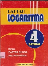 Daftar logaritma 4 desimal dengan bunga delapan desimal