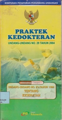 Praktek kedokteran UU No. 29 tahun 2004