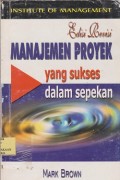 Manajemen  proyek yang sukses dalam sepekan