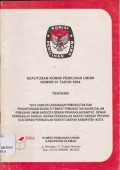 Keputusan komisi pemilihan umum nomor 01 tahun 2004