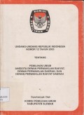 Undang-Undang Republik Indonesia Nomor 12 tahun 2013