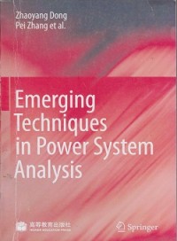 Emerging techniques in power systems analysis