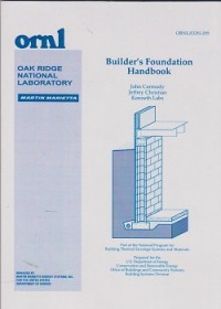Builder's foundation handbook