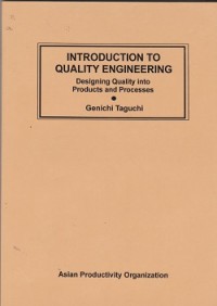 Introduction to quality into products and processes