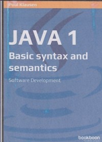 Java 1 basic syntax and semantics: software development