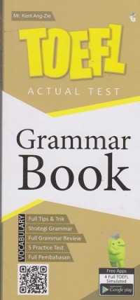 Toefl actual test grammar book