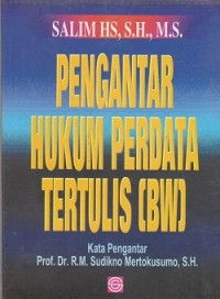 Pengantar hukum perdata tertulis (BW)