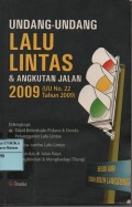 Undang-Undang lalu lintas & angkutan jalan 2009 (UU No. 22 Tahun 2009)