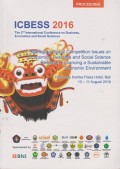 ICBESS 2016 : the 3rd international conference on business, economics and social sciences