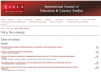 International Journal of Education & Literacy Studies = IJELS