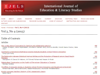 International Journal of Education & Literacy Studies = IJELS