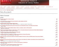 International Journal of Education & Literacy Studies = IJELS