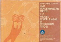 Tanya jawab seputar unit pengembangan materi dan proses pembelajaran di perguruan tinggi