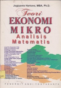 Image of Teori ekonomi mikro analisis matematis