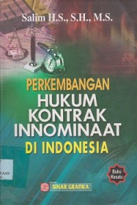 Perkembangan hukum kontrak innominaat di Indonesia