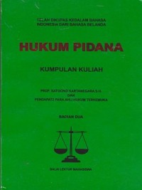 Image of Hukum pidana kumpulan kuliah