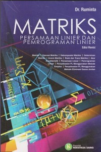Matriks persamaan linier dan pemrograman linier